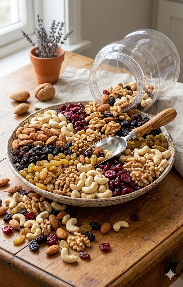 Hygienically sorted and moisture-protected whole dried nuts